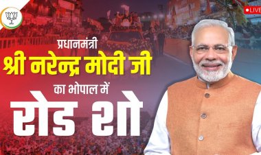 LIVE: Prime Minister Narendra Modi's road show in Bhopal.